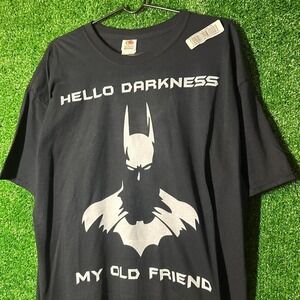 Vintage 04‎ Batman "Hello Darkness My Old Friend" Tee Shirt NEW